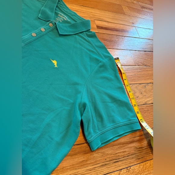 Tommy Bahama Polo Mens Size XXL Shirt Short Sleeve Golf Island Zone Buttons Teal - Picture 11 of 14